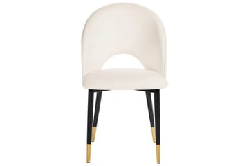 Sæt med 2 spisebordsstole Magalia - Beige, sort, guld - Møbler - Stole & lænestole - Spisebordsstole & køkkenstole