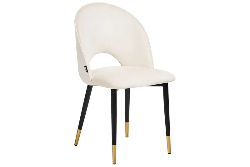 Sæt med 2 spisebordsstole Magalia - Beige, sort, guld - Møbler - Stole & lænestole - Spisebordsstole & køkkenstole