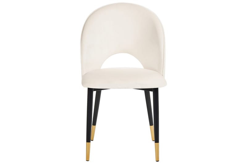Sæt med 2 spisebordsstole Magalia - Beige, sort, guld - Møbler - Stole & lænestole - Spisebordsstole & køkkenstole