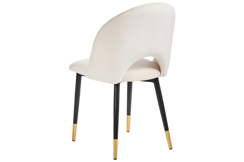 Sæt med 2 spisebordsstole Magalia - Beige, sort, guld - Møbler - Stole & lænestole - Spisebordsstole & køkkenstole