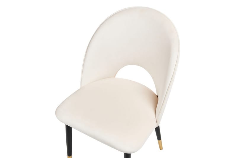 Sæt med 2 spisebordsstole Magalia - Beige, sort, guld - Møbler - Stole & lænestole - Spisebordsstole & køkkenstole