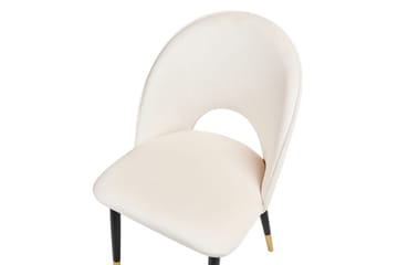 Sæt med 2 spisebordsstole Magalia - Beige, sort, guld - Møbler - Stole & lænestole - Spisebordsstole & køkkenstole