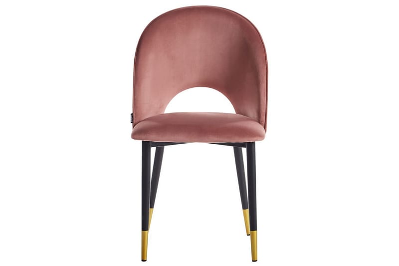 Sæt med 2 spisebordsstole Magalia - Rosa, Sort, Guld - Møbler - Stole & lænestole - Spisebordsstole & køkkenstole