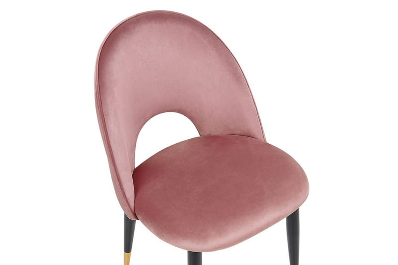 Sæt med 2 spisebordsstole Magalia - Rosa, Sort, Guld - Møbler - Stole & lænestole - Spisebordsstole & køkkenstole