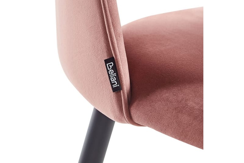 Sæt med 2 spisebordsstole Magalia - Rosa, Sort, Guld - Møbler - Stole & lænestole - Spisebordsstole & køkkenstole
