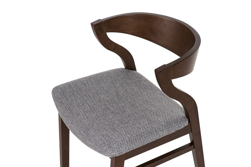 Sæt med 2 spisebordsstole Maroa - Grå, mørkt træ - Møbler - Stole & lænestole - Spisebordsstole & køkkenstole