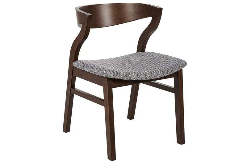 Sæt med 2 spisebordsstole Maroa - Grå, mørkt træ - Møbler - Stole & lænestole - Spisebordsstole & køkkenstole