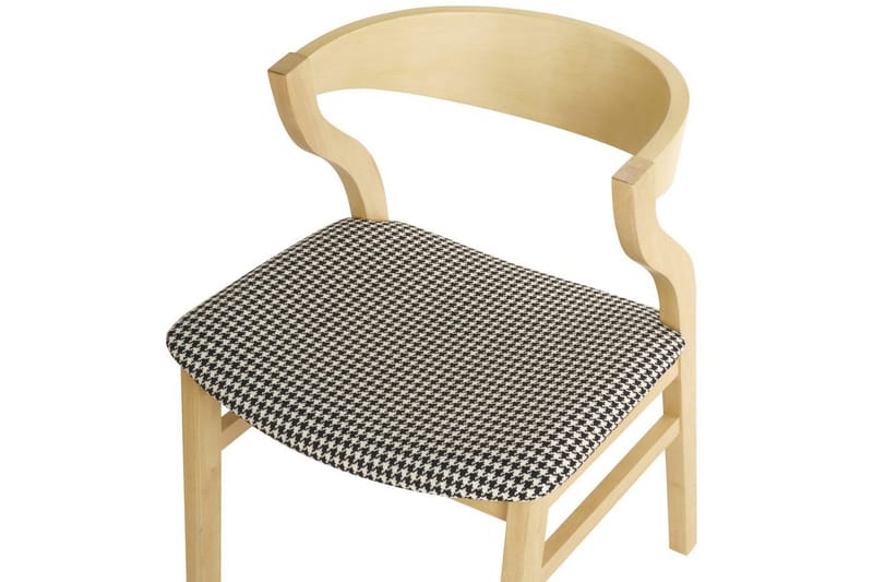 Sæt med 2 spisebordsstole Maroa - Lys træ, sort, hvid, Lyst træ, sort, hvid - Møbler - Stole & lænestole - Spisebordsstole & køkkenstole