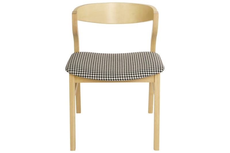 Sæt med 2 spisebordsstole Maroa - Lys træ, sort, hvid, Lyst træ, sort, hvid - Møbler - Stole & lænestole - Spisebordsstole & køkkenstole