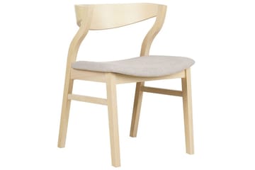 Sæt med 2 spisebordsstole Maroa - Lyst træ, beige - Møbler - Stole & lænestole - Spisebordsstole & køkkenstole