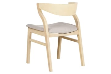 Sæt med 2 spisebordsstole Maroa - Lyst træ, beige - Møbler - Stole & lænestole - Spisebordsstole & køkkenstole