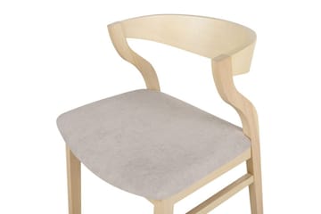 Sæt med 2 spisebordsstole Maroa - Lyst træ, beige - Møbler - Stole & lænestole - Spisebordsstole & køkkenstole