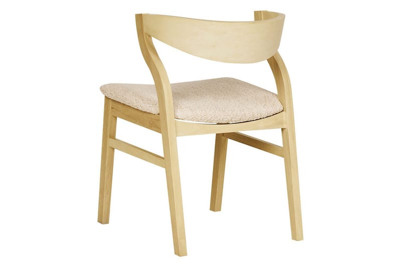 Sæt med 2 spisebordsstole Maroa - Lyst træ, lys beige, Lyst træ, lysebeige - Møbler - Stole & lænestole - Spisebordsstole & køkkenstole