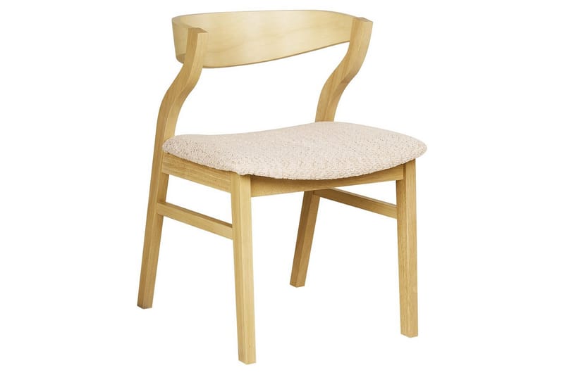 Sæt med 2 spisebordsstole Maroa - Lyst træ, lys beige, Lyst træ, lysebeige - Møbler - Stole & lænestole - Spisebordsstole & køkkenstole