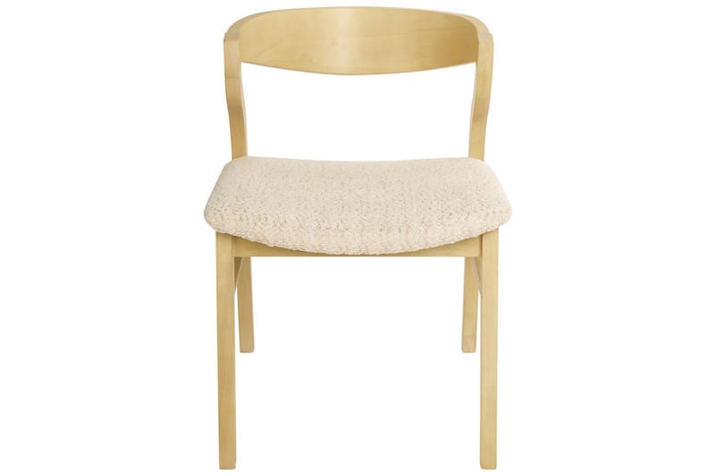 Sæt med 2 spisebordsstole Maroa - Lyst træ, lys beige, Lyst træ, lysebeige - Møbler - Stole & lænestole - Spisebordsstole & køkkenstole