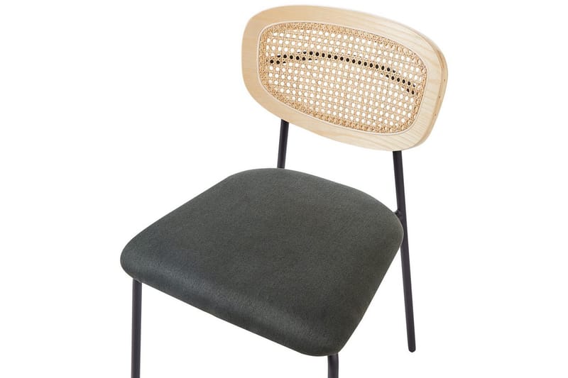 Sæt med 2 spisebordsstole Mayetta - Natur, grøn, sort - Møbler - Stole & lænestole - Spisebordsstole & køkkenstole