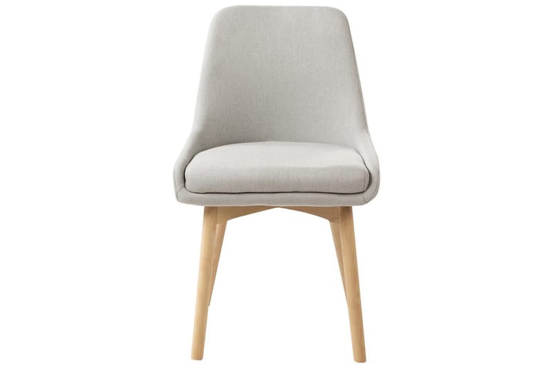 Sæt med 2 spisebordsstole Melfort - Grå, lyst træ - Møbler - Stole & lænestole - Spisebordsstole & køkkenstole