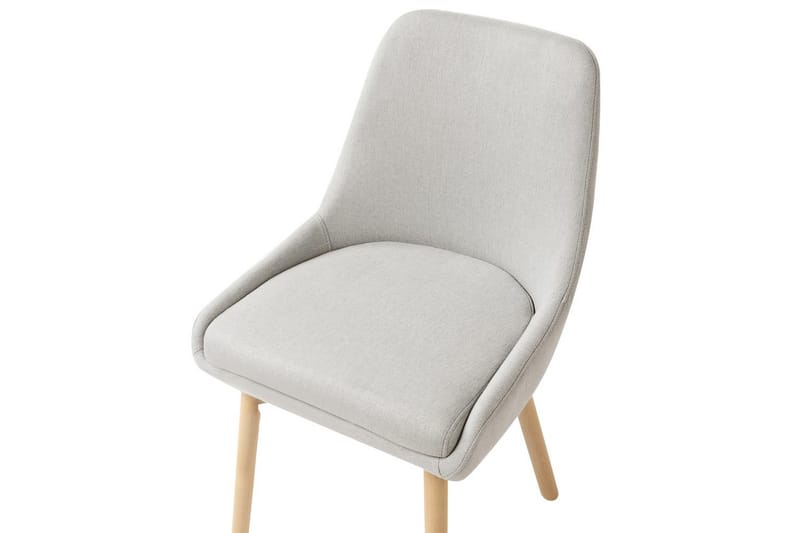 Sæt med 2 spisebordsstole Melfort - Grå, lyst træ - Møbler - Stole & lænestole - Spisebordsstole & køkkenstole
