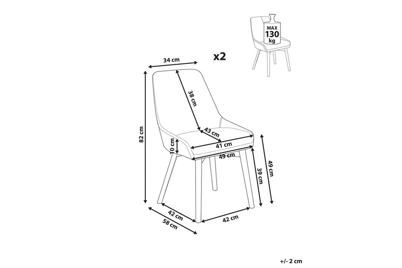 Sæt med 2 spisebordsstole Melfort - Grønt, lyst træ - Møbler - Stole & lænestole - Spisebordsstole & køkkenstole