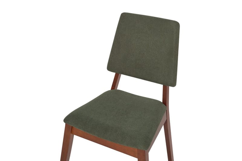 Sæt med 2 spisebordsstole Merrill - Mørkt træ, grøn - Møbler - Stole & lænestole - Spisebordsstole & køkkenstole
