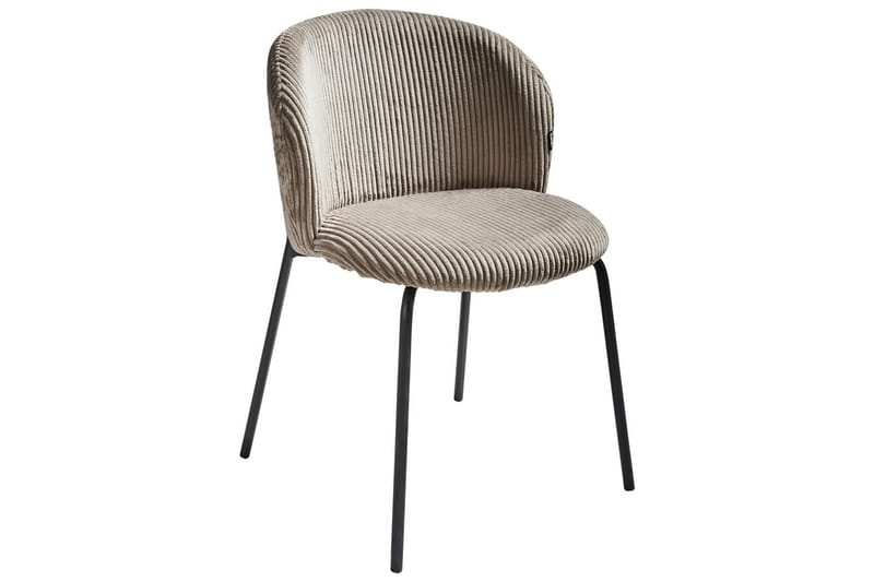 Sæt med 2 spisebordsstole Miles - Beige, sort - Møbler - Stole & lænestole - Spisebordsstole & køkkenstole