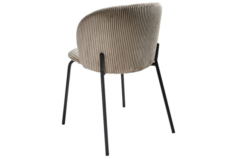 Sæt med 2 spisebordsstole Miles - Beige, sort - Møbler - Stole & lænestole - Spisebordsstole & køkkenstole