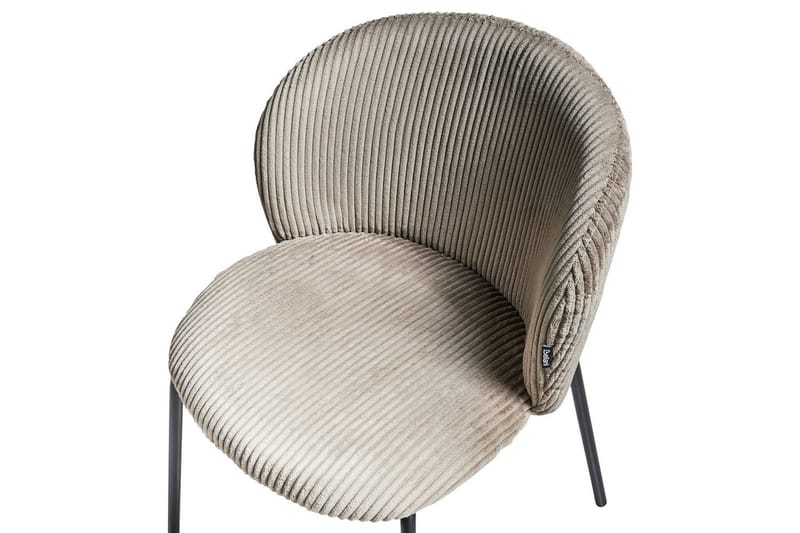 Sæt med 2 spisebordsstole Miles - Beige, sort - Møbler - Stole & lænestole - Spisebordsstole & køkkenstole