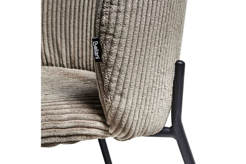 Sæt med 2 spisebordsstole Miles - Beige, sort - Møbler - Stole & lænestole - Spisebordsstole & køkkenstole