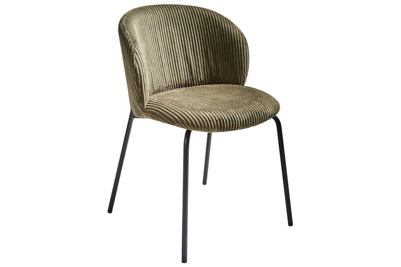 Sæt med 2 spisebordsstole Miles - Grøn, sort - Møbler - Stole & lænestole - Spisebordsstole & køkkenstole