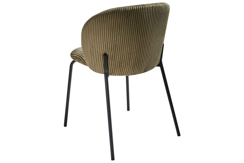 Sæt med 2 spisebordsstole Miles - Grøn, sort - Møbler - Stole & lænestole - Spisebordsstole & køkkenstole