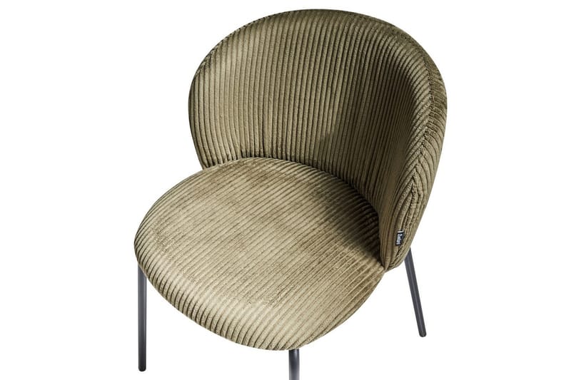 Sæt med 2 spisebordsstole Miles - Grøn, sort - Møbler - Stole & lænestole - Spisebordsstole & køkkenstole