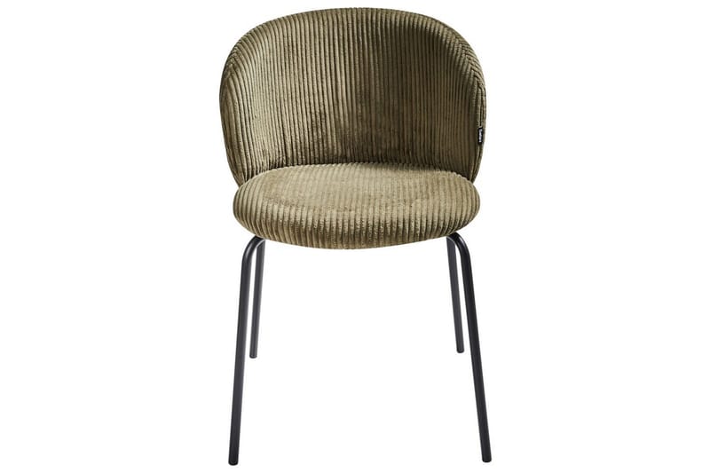 Sæt med 2 spisebordsstole Miles - Grøn, sort - Møbler - Stole & lænestole - Spisebordsstole & køkkenstole