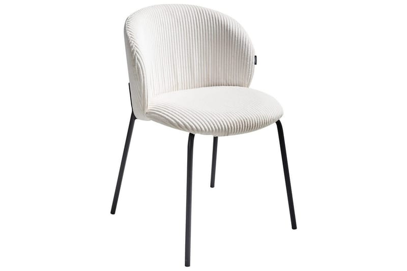 Sæt med 2 spisebordsstole Miles - Hvid, Sort - Møbler - Stole & lænestole - Spisebordsstole & køkkenstole
