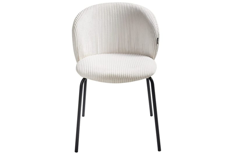 Sæt med 2 spisebordsstole Miles - Hvid, Sort - Møbler - Stole & lænestole - Spisebordsstole & køkkenstole
