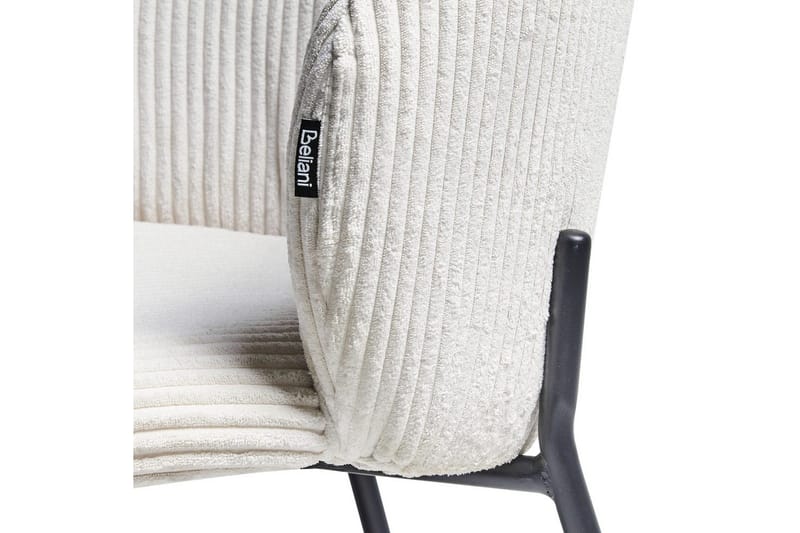 Sæt med 2 spisebordsstole Miles - Hvid, Sort - Møbler - Stole & lænestole - Spisebordsstole & køkkenstole