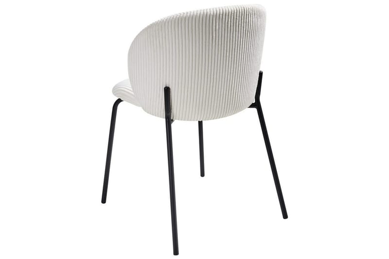 Sæt med 2 spisebordsstole Miles - Hvid, Sort - Møbler - Stole & lænestole - Spisebordsstole & køkkenstole