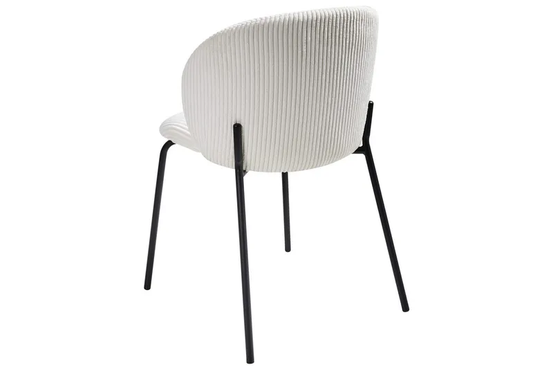 Sæt med 2 spisebordsstole Miles - Hvid, Sort - Møbler - Stole & lænestole - Spisebordsstole & køkkenstole