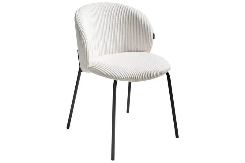 Sæt med 2 spisebordsstole Miles - Hvid, Sort - Møbler - Stole & lænestole - Spisebordsstole & køkkenstole