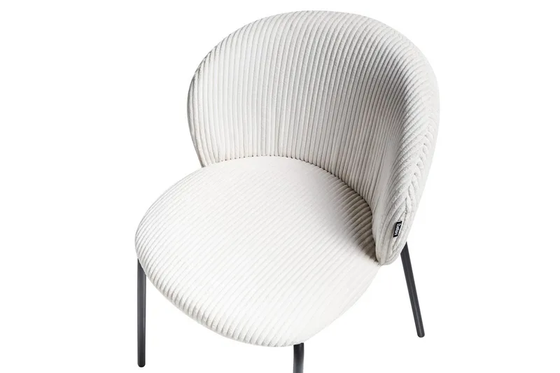 Sæt med 2 spisebordsstole Miles - Hvid, Sort - Møbler - Stole & lænestole - Spisebordsstole & køkkenstole