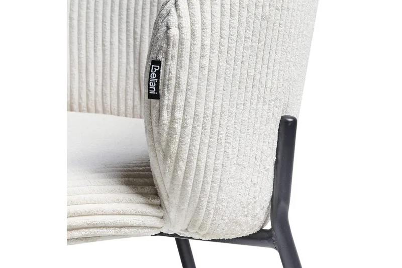 Sæt med 2 spisebordsstole Miles - Hvid, Sort - Møbler - Stole & lænestole - Spisebordsstole & køkkenstole