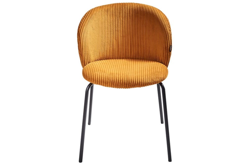 Sæt med 2 spisebordsstole Miles - Orange, sort - Møbler - Stole & lænestole - Spisebordsstole & køkkenstole