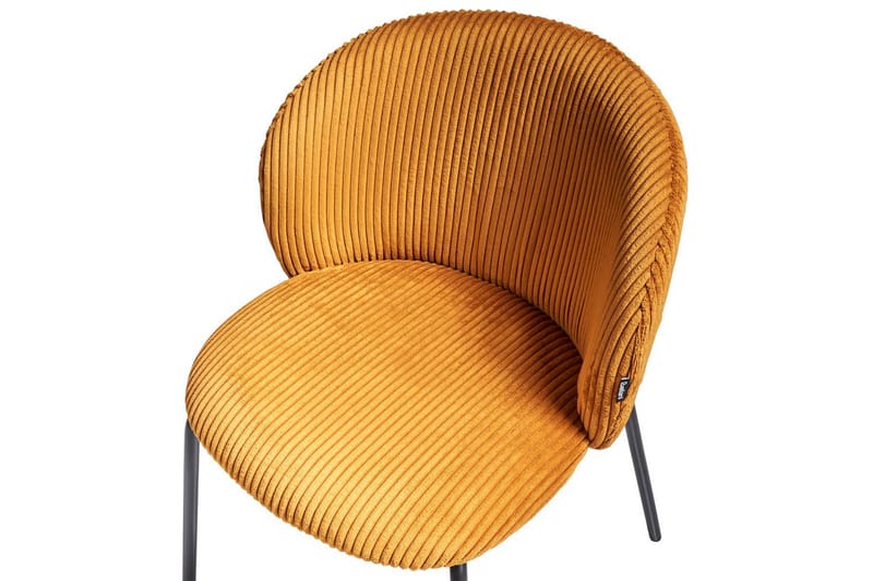 Sæt med 2 spisebordsstole Miles - Orange, sort - Møbler - Stole & lænestole - Spisebordsstole & køkkenstole