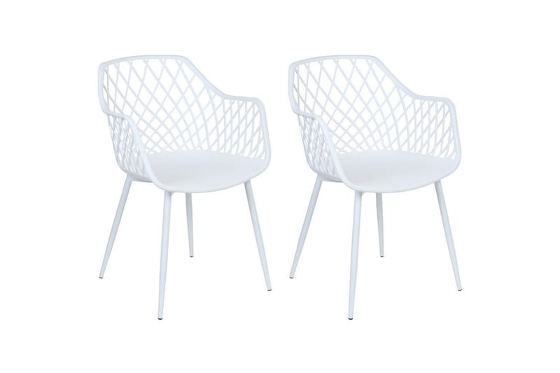 Sæt med 2 spisebordsstole Nashua ll - Hvid - Møbler - Stole & lænestole - Spisebordsstole & køkkenstole