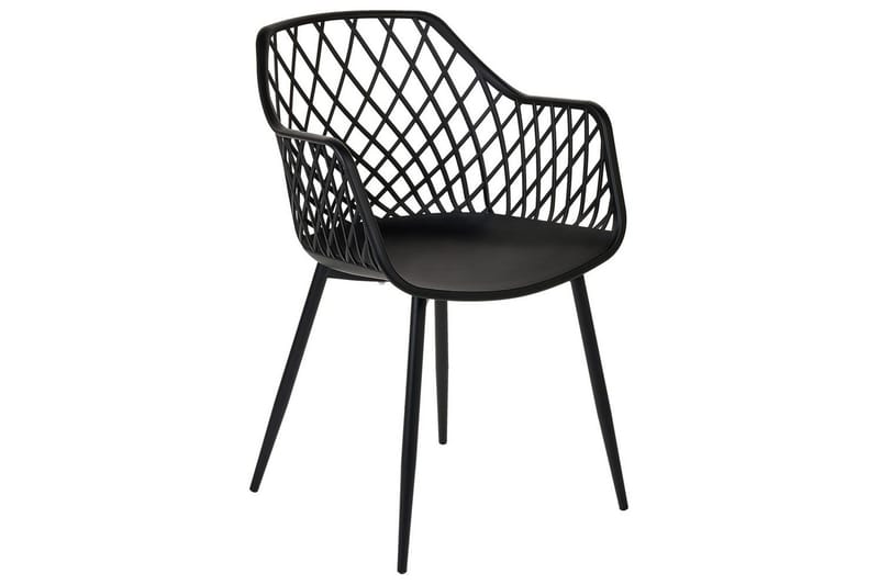 Sæt med 2 spisebordsstole Nashua ll - Sort - Møbler - Stole & lænestole - Spisebordsstole & køkkenstole