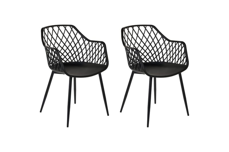 Sæt med 2 spisebordsstole Nashua ll, Sort