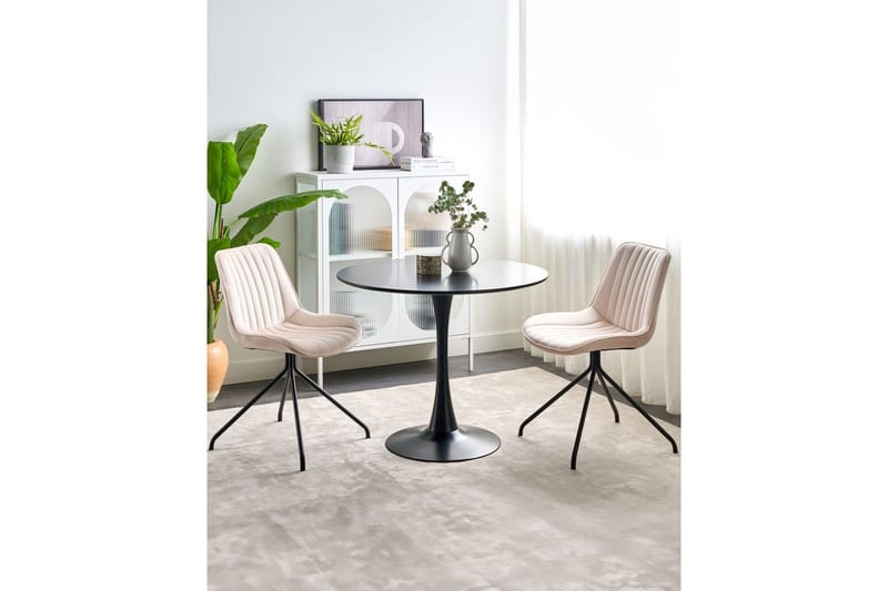 Sæt med 2 spisebordsstole Navasota - Beige - Møbler - Stole & lænestole - Spisebordsstole & køkkenstole