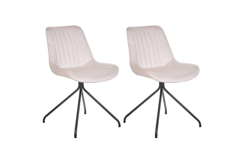 Sæt med 2 spisebordsstole Navasota - Beige - Møbler - Stole & lænestole - Spisebordsstole & køkkenstole
