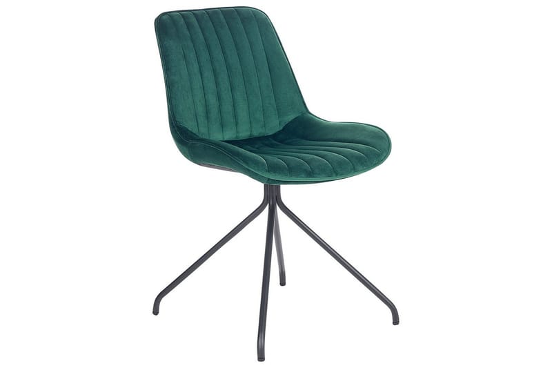 Sæt med 2 spisebordsstole Navasota - Grøn, sort - Møbler - Stole & lænestole - Spisebordsstole & køkkenstole