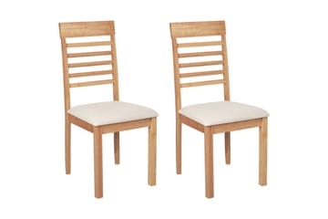 Sæt med 2 spisebordsstole Ortley - Lyst træ, beige - Møbler - Stole & lænestole - Spisebordsstole & køkkenstole