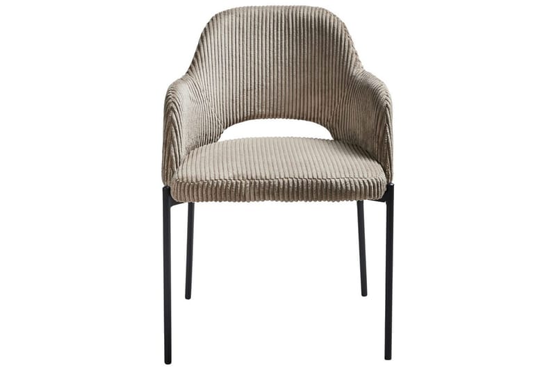 Sæt med 2 spisebordsstole Raton - Beige, sort - Møbler - Stole & lænestole - Spisebordsstole & køkkenstole